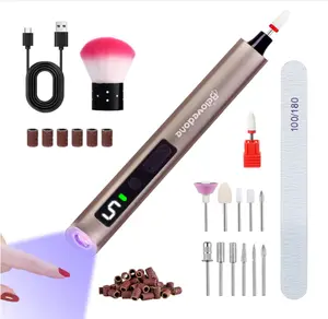 Wholesale Novel Cordless Electric Nail Drill Machine High Quality Mini Portable USB Rechargeable Nail Drill with Screen