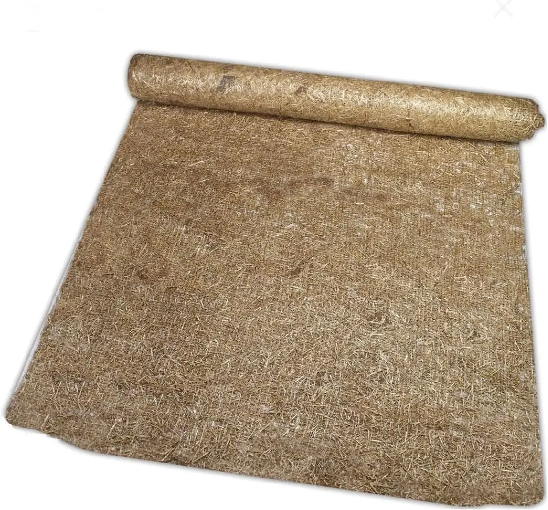 Farm Plastic Supply - Erosion Control Blanket - Straw Garden and Landscape Cover, Erosion Control Blanket, Straw Blanket, Erosion Control, Mulch, Slope Stabilizer, and Seed Protector