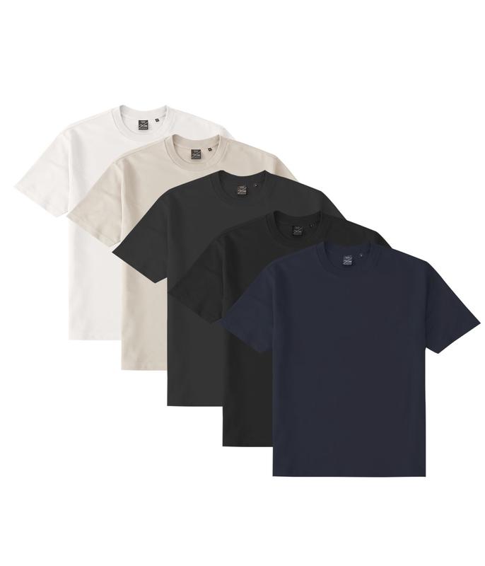 Axism Men's Premium Cotton T-Shirt Crew Neck Short Sleeve Oversized Fit ...