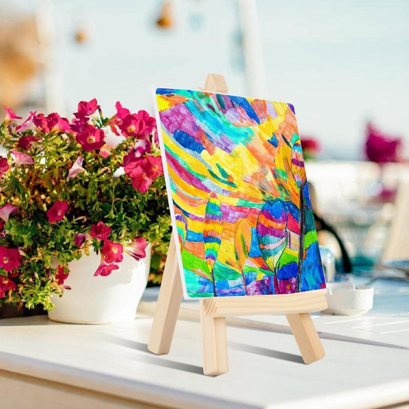 Mini Canvas Set 16pcs/18pcs, Small Art Canvas with Mini Easel, 4x4 Inch Artist Canvas for Adults Kids Party Craft Activities