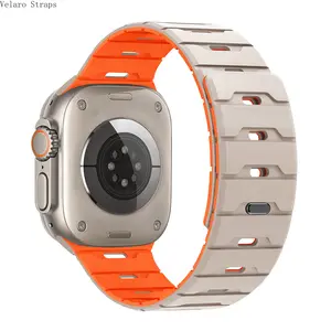 Dragon Scale Silicone Magnetic Snap Buckle Band for Apple Watch, Comfortable Strap for Series 1–11/Ultra/SE (38–49mm)