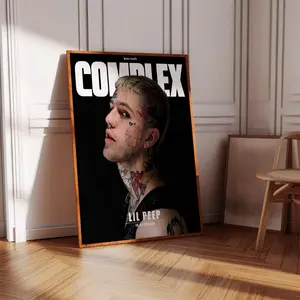 [ SALE UP 45% - UNFRAMED ] Lil Peep Poster Print, Magazine Cover Rap Art, Emotional Hip Hop Wall Decor, Music Fan Bedroom Poster