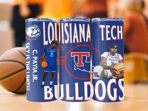 Louisiana Tech Custom Basketball Tumbler - Personalized College Cup