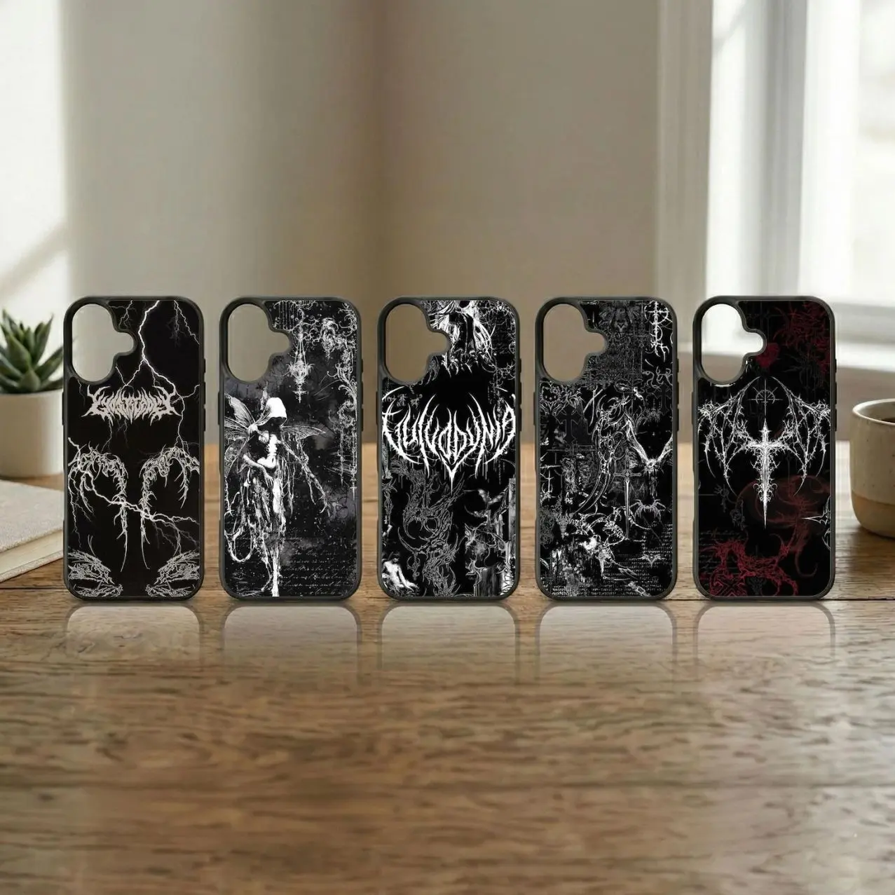 Cyber Goth Phone Case Gothic Cybersigilism Cover for iPhone 17 16 15 14 13 Pro Max Samsung S26 S25 Ultra Alt Fashion Industrial
