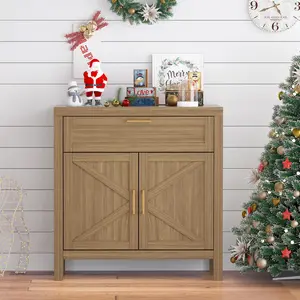 【GARVEE】Buffet Cabinet Sideboard with Storage, 34.3' Modern Buffet Cabinet with Storage, Credenza Buffet Table with 2 Doors and Adjustable Shelf, Console Coffee Bar Cabinet for Entryway Living Room Kitchen