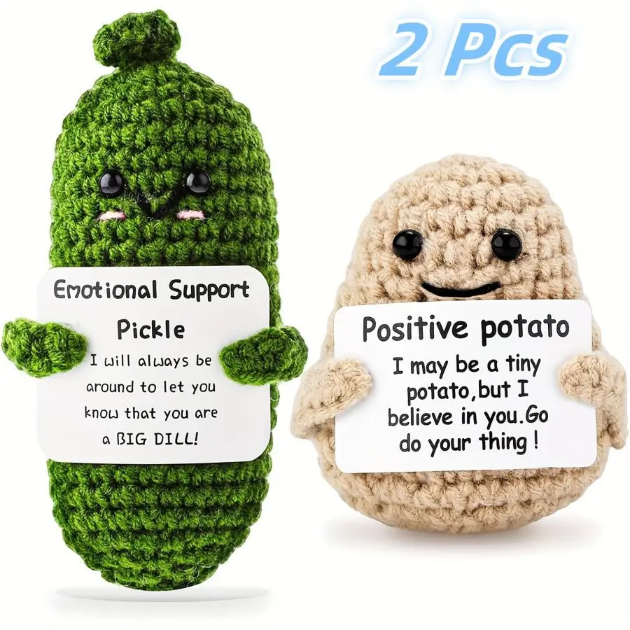 Cute Room Decor Knitted Funny Crochet Desktop decorative ornaments Buddies Gifts for Friends
