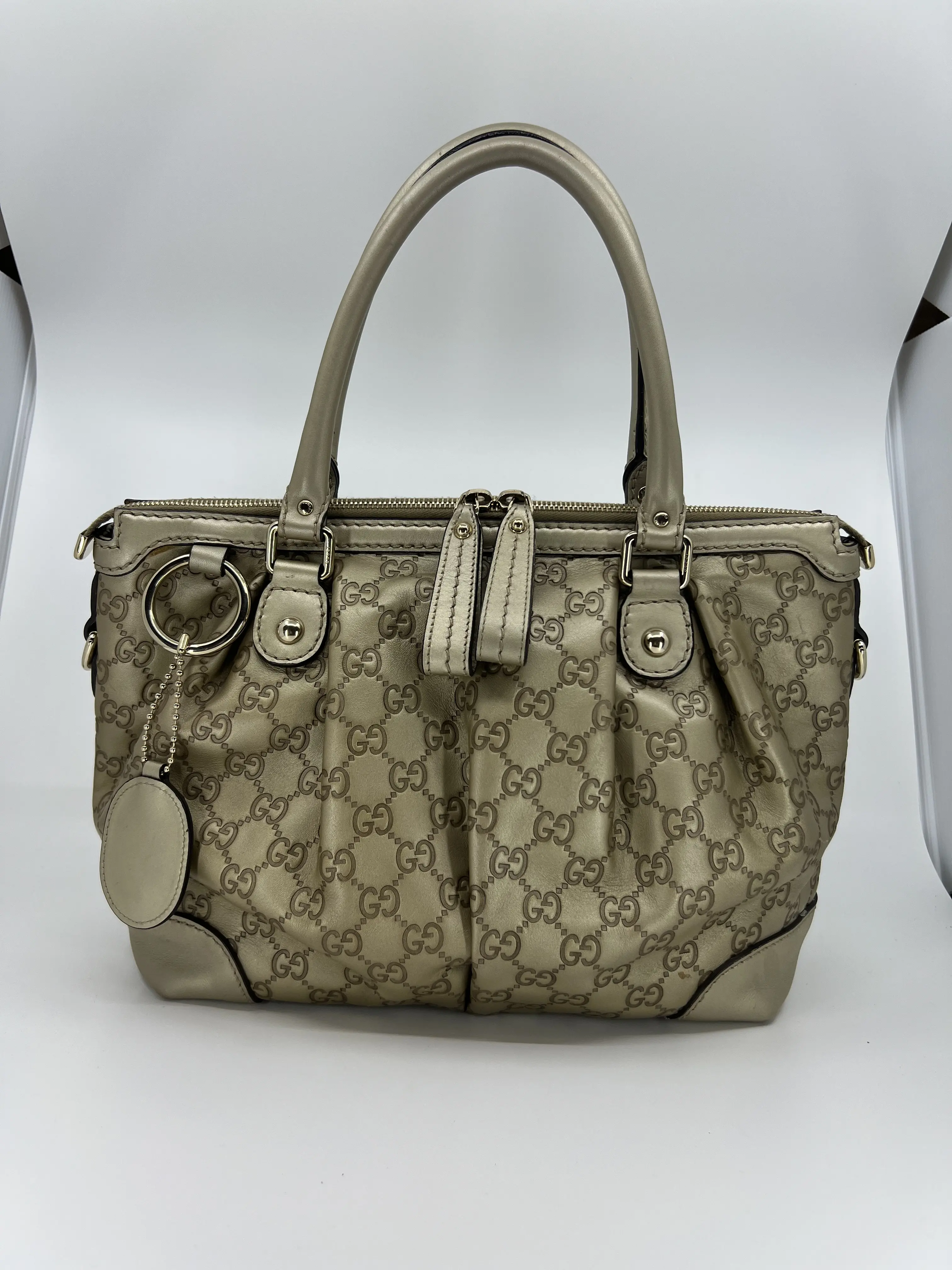 Pre-owned GUCCI Leather Tote Bags Metalic Shoulder Bag GGML41018