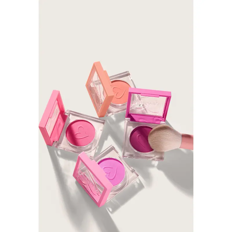 Beauty Creations Hush Pigment-Rich Compact Blush - Caress Me Cool-Toned Light Pink New Shade, Blendable Everyday Versatile Makeup with Color Correction for Daily Wear, Multiple Shades Available