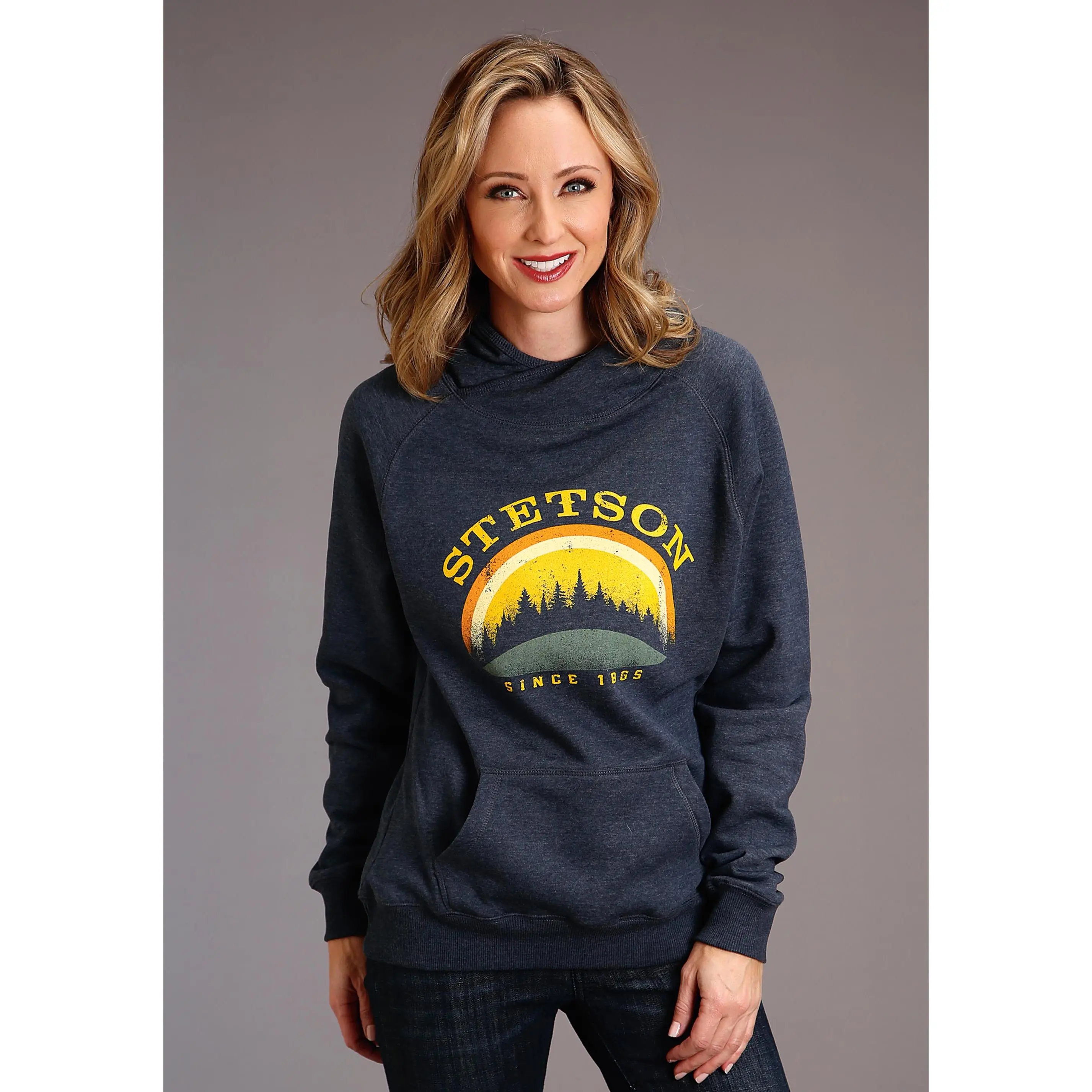 Women's Stetson Navy Heather Hoodie