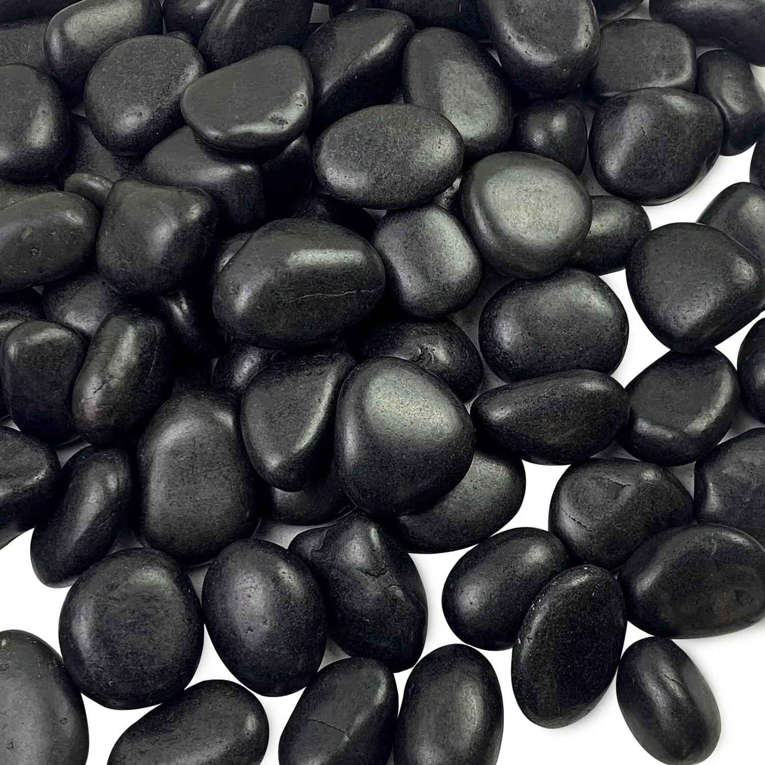5 lbs Black Pebbles for Indoor , 1-2 Inch Decorative Black River Rocks for , Garden Landscaping, Vase, Yard Walkway, Paving and Outdoor Decorative Stones