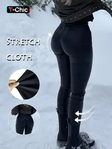 GILIPUR Womens Low-Waisted Elastic Medium Slim Skinny Pants Black PU, Leather Y2K Streetwear, Fitted, Kardashian Style, Fashion, Versatile Casual & Party Wear for All Seasons, Built-In Button Zipper Closure, Comfortable Design