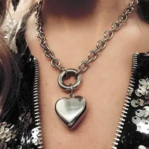 Bold and Beautiful Heart Necklace Stainless steel