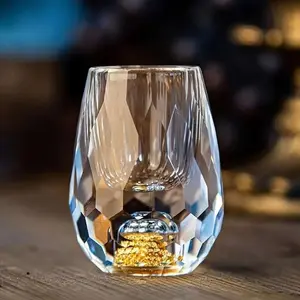 Whiskey Glass, 0.5 Oz/15 Ml, Exquisite Handcrafted Spirits Glass, Suitable for Vodka, Home Bar Décor, Non-Lead Crystal Glass, Drinkware
