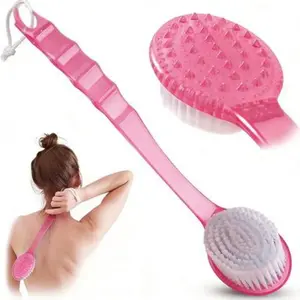 Long Handle Deep Exfoliating Bath Brush, Back Massage Shower Brush, Body Cleaning Tool, Dead Skin Scrubber, Suitable for Sensitive Skin, Personal, Bathroom Accessory