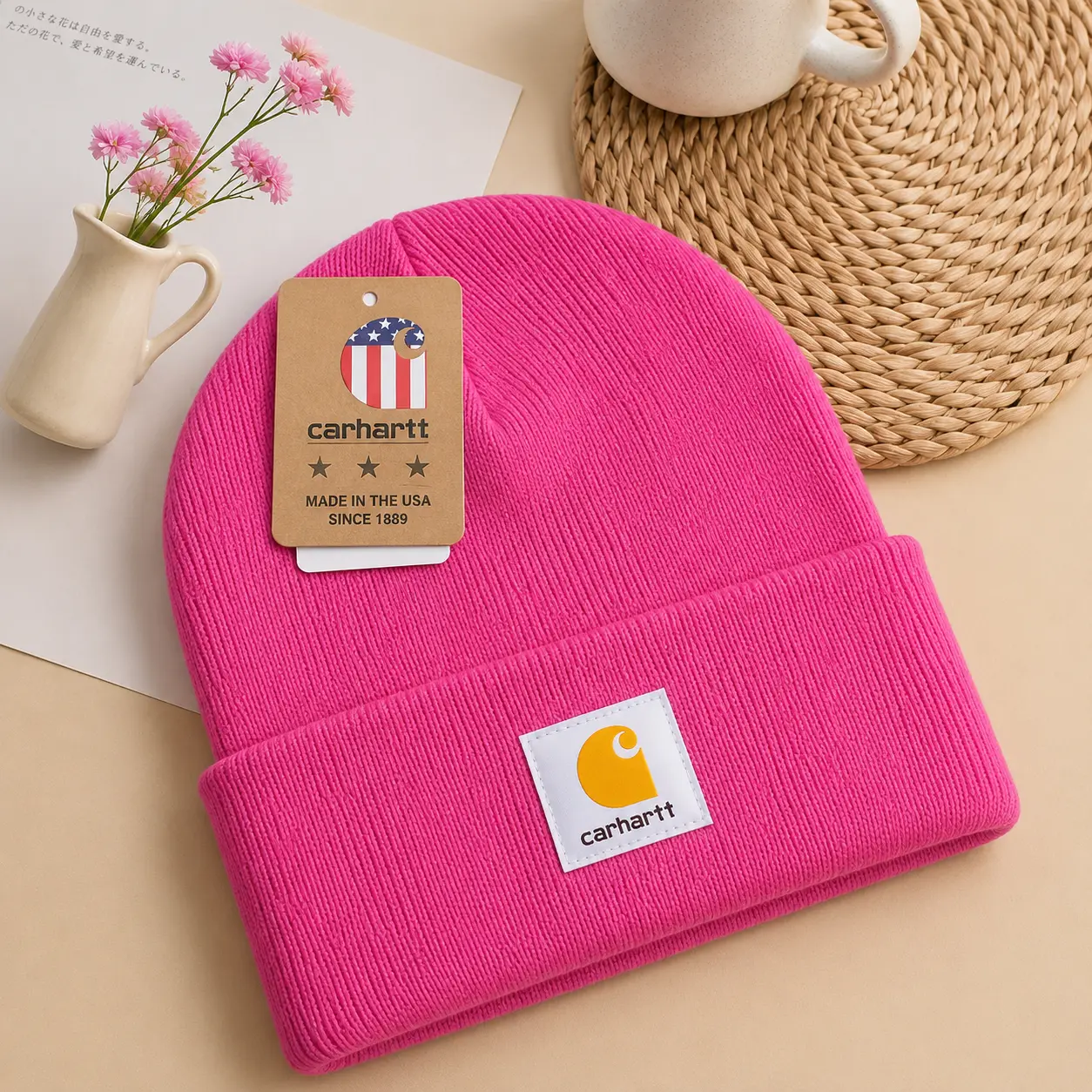 Carhartt Everyday Knit Beanie | Soft Warm Winter Hat, Classic Cuffed Watch Cap, Outdoor Hiking Ski Streetwear for Men Women