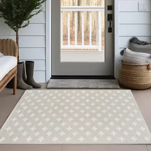 Momeni 100% Wool Rectangle Indoor Area Rug – 2' X 3' Handmade Rug with Geometric Moorish Patterns, Durable Natural Wool for Everyday Foot Traffic