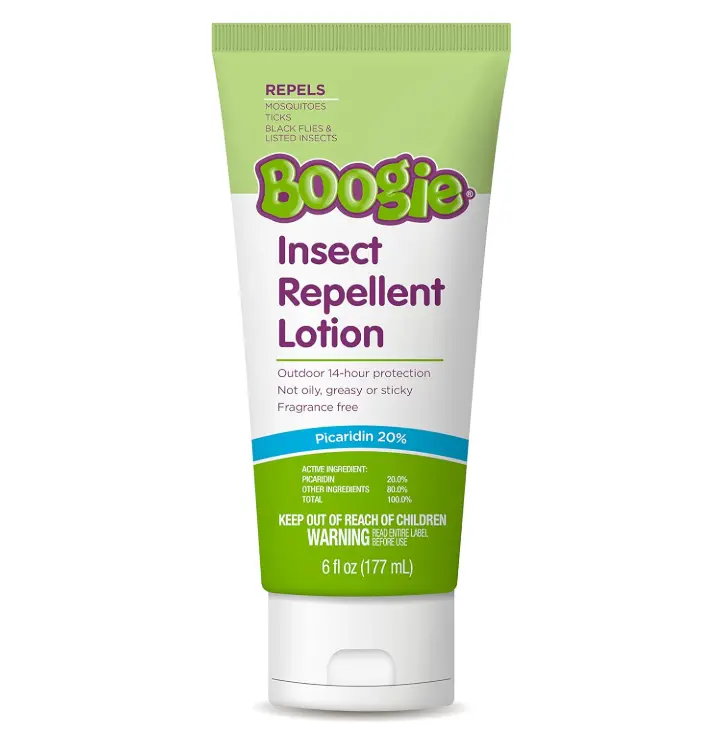 Boogie Insect Repellent Lotion, Keep Mosquitoes, Ticks and Flies Off, DEET Alternative Repellent, Up to 14-Hour Protection, Fragrance-Free, Odorless Lotion, 6 Ounce