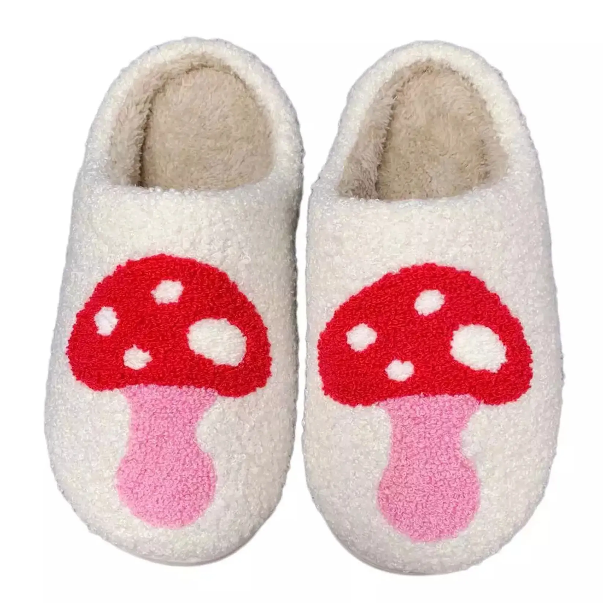 PacificPlex Womens Preppy Slippers Retro Cozy Comfy Plush Slip-On Indoor Slide Footwear Soft Comfort Fluffy