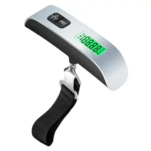 Portable Digital Weighing Scale Tools – 110lbs Electronic Hanging Tool with Backlit LCD Display, Strong Straps, Waterproof Design, Security Lock, Stainless Steel Hook, Car Tire Decals for Travelers & Travel Must Haves
