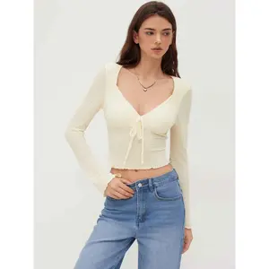 Cider Sweetheart Texture Lettuce Trim Knotted Top