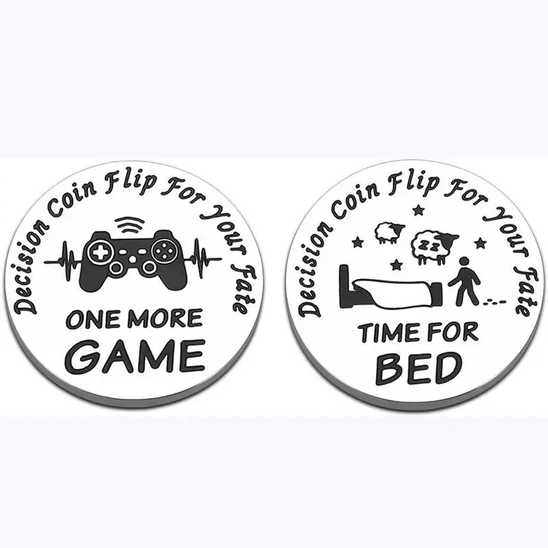 Funny Decision Gifts Stocking Stuffers for Gamers Sons Teens Boys Girls Decision Maker Coin for Game Lover Fan Gaming Brother Boyfriend