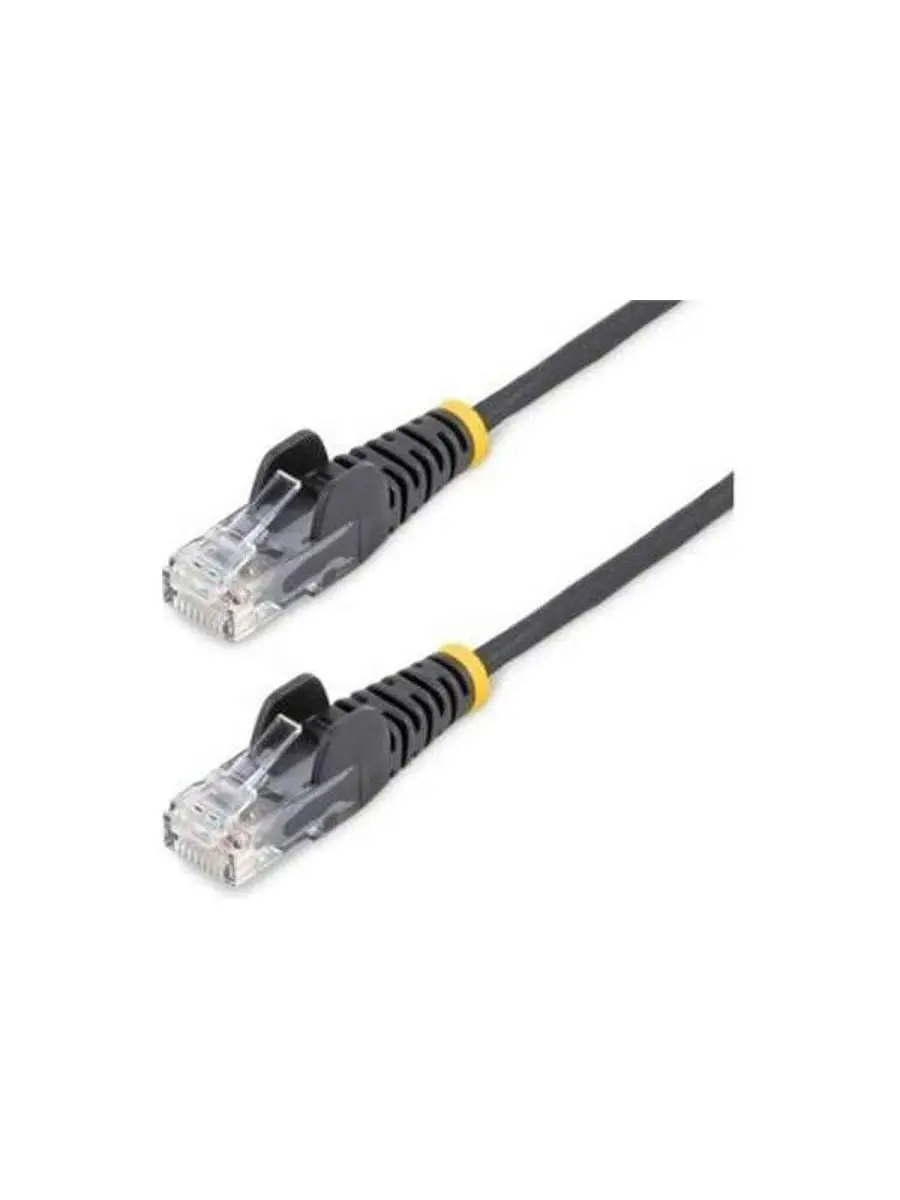 StarTech N6PAT5BKS 5 ft. Slim CAT6 Ethernet Cable - Black, 1 Gbit/s High-Speed Cable for PC, Office Network Components, Supports Power Over Ethernet (PoE) Up to 90W