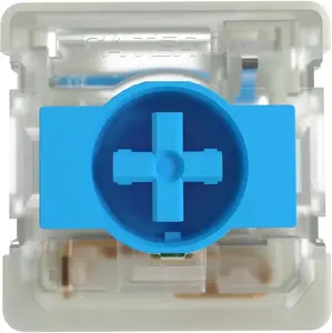 GATERON KS-33 Low Profile 2.0 Switches Shaft 3 Pin Factory Pre-lubed for MX Mechanical Keyboard White Bottom Housing 35pcs (Blue)