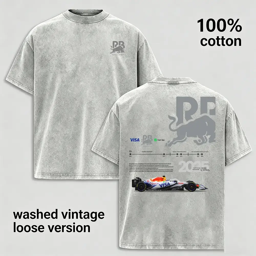 Men's Vintage Open Wheel Racing Graphic T-Shirt - Menswear, Distressed Washed 100% Cotton Oversized Classic Crewneck, Retro Motorsport Car Print, Speed Culture Streetwear, Loose Soft Breathable Unisex Mens Gifts for Boyfriends