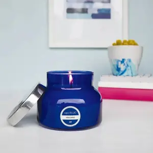 Aloha Orchid Scented Candle & Capri Blue Volcano 19 OZ | Candles For A Chill Space | Burn Time: Up to 85 hours | Luxury Aromatherapy Candle - Glass Candle with Soy Wax Blend - Blue Signature Jar Candle | Multi Colors (Black, Pink, Aqua, Blue, White)