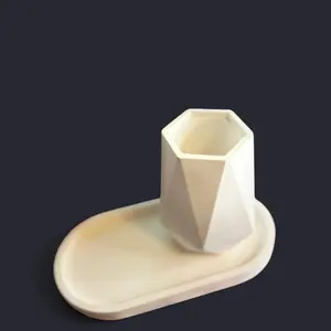 Tooth brush holder Set / Make up brush holder set / Dish Soap & Scrub Brush Holder (White)