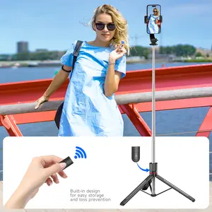 F15 with Wireless Remote 68 Inch multifunctional mini Selfie Stick Phone Desktop Stand Tripod for Iphone Android Smartphone Shooting Vlog