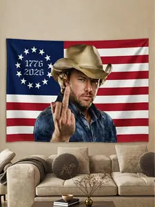 Toby Keith & American Flag Tapestry, Horizontal single-layer flag