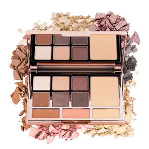 LUMINESS Face Time Essentials Palette | 10-in-1 Bronzer Blush Highlight Eyeshadow & Face Powder | Matte Pigmented Makeup Set | Silky Buildable All-in-One Look | Travel Compact