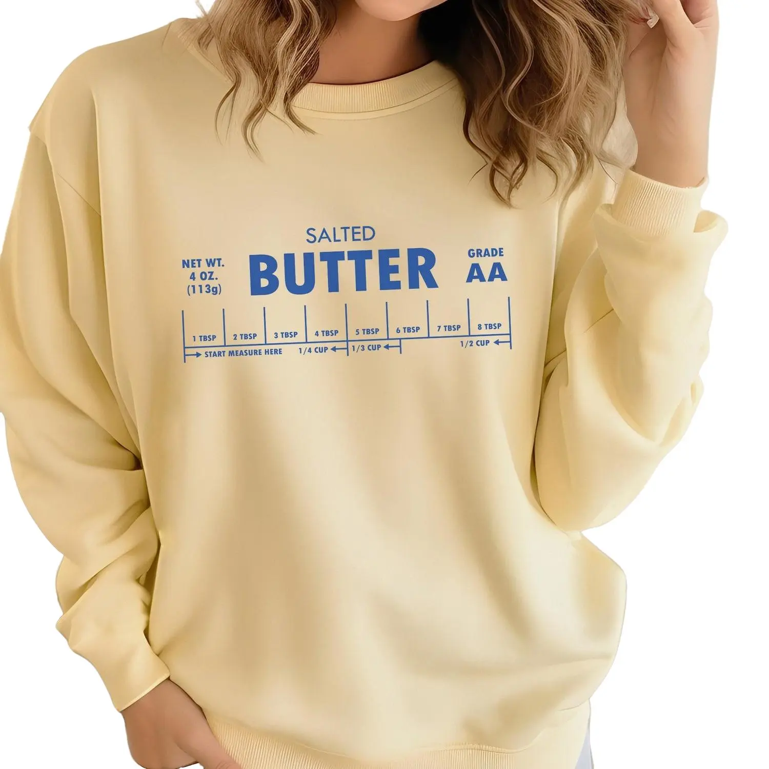 Salted Butter Sweatshirt, Butter Stick Sweater, Fun Gift For Bakers, Food Enthusiast Sweatshirt, Gift for Butter Lovers, Casual Wear