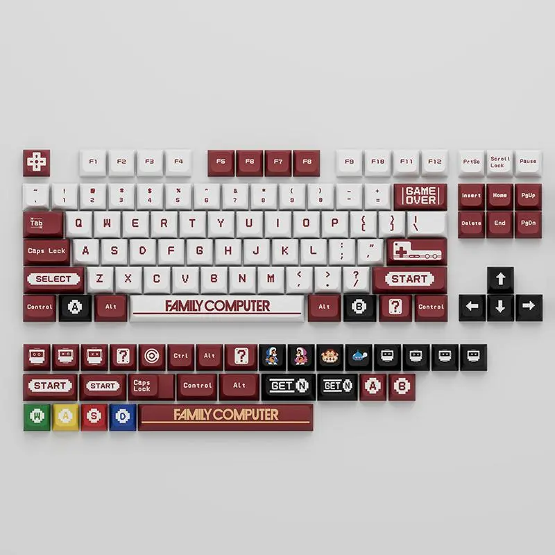 PBT Keycaps, 134-Keys Keycaps Set (Only Keycaps), XDA Keycaps for ANSI Layout 61/68/84/87/96/98/104/108Keys Mechanical Keyboard