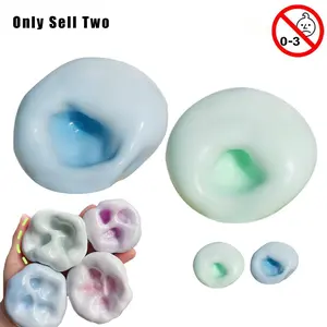 2 PCS Fidget Squishy Toys Portable Squeeze Shapeable Stress Relief Balls Sensory Focus Toys For Girls Boys Kids Adults Festival Classroom Party Gift