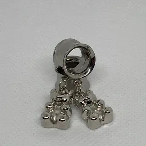 12mm Tunnels with Silver Gummy Bear Embellishment