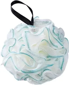 1 Pack Bath Ball with Hanging Ring, Soft Mesh Bath Sponge for Body Cleaning, Lightweight Shower Accessories for Daily Showering