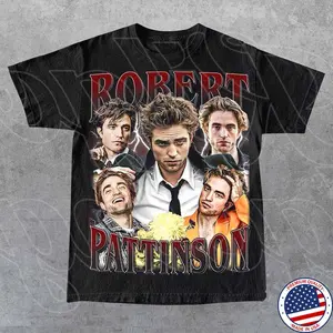 Robert Pattinson Actor and Film Star Tee Twilight Edward Cullen & The Batman Graphic Hollywood Celebrity Merch Gift for Fan T-Shirt