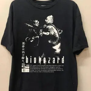 Resident Evil Gaming Shirt, Leon S Kennedy Vintage T-Shirt, Menswear