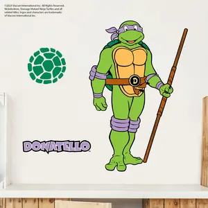 Wall Palz Teenage Mutant Ninja Turtles Donatello Wall Decal 21" Tall Long Lasting High Quality Nickelodeon Licensed USA Made