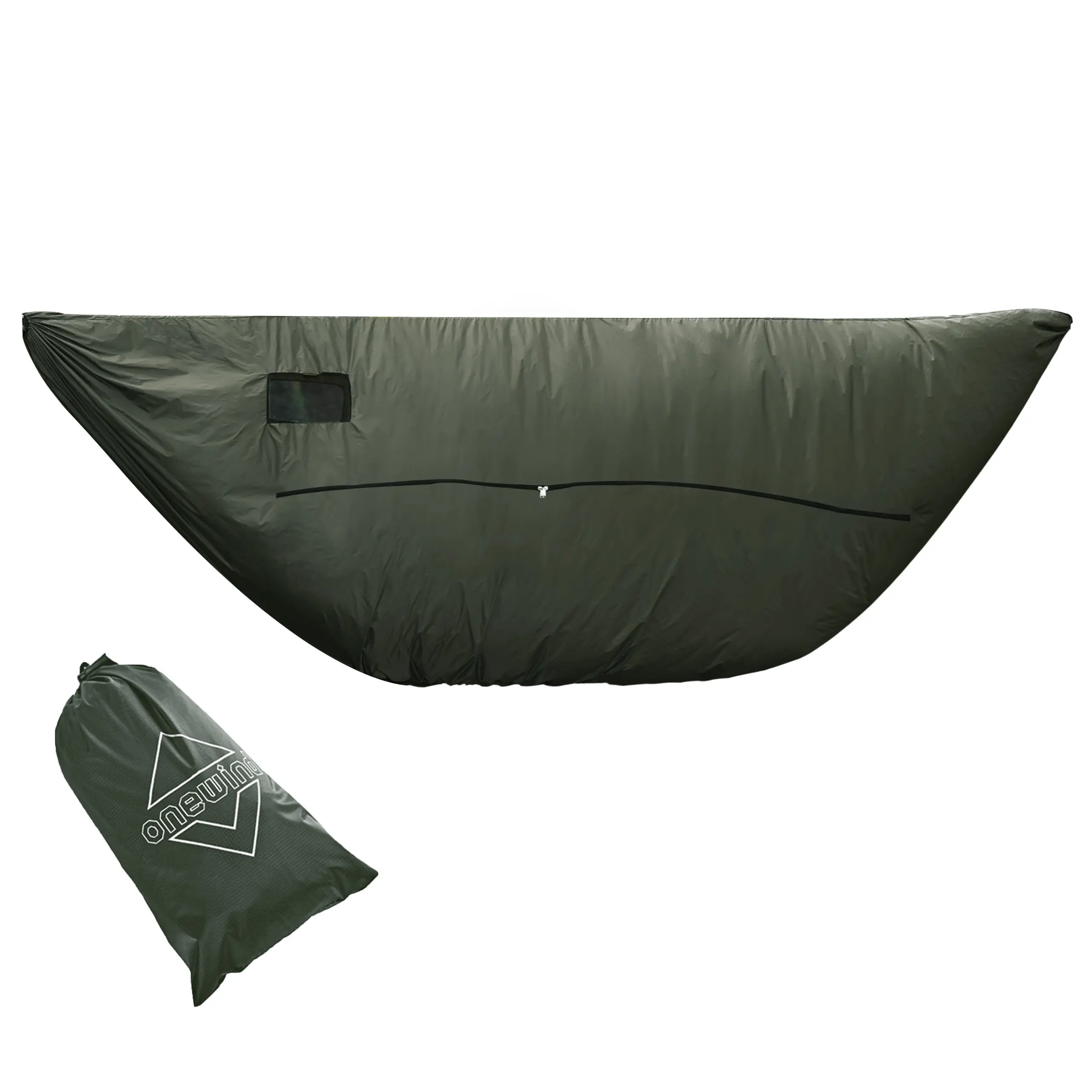 Onewind Premium Hammock Zipper Windsock, Camping Supplies for Netted Hammocks, Lightweight 20D Ripstop Nylon, Wind-Resistant Cold Weather Protector