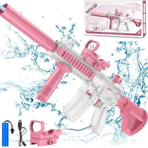 Electric Water Gun for Adults, Automatic Spray Up to 32 Feet, Summer Outdoor Beach Pool Party Toy, Includes 500mah Lithium Battery