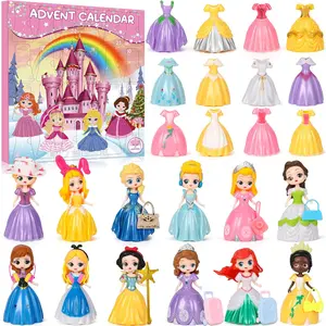 Christmas gift for kids Christmas Advent Calendar Princess Toy - Princess Deformation Toy Christmas Countdown Calendars Princess dolls