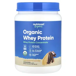Nutricost Organic Whey Protein, Chocolate PB, 1 lb (454 g)