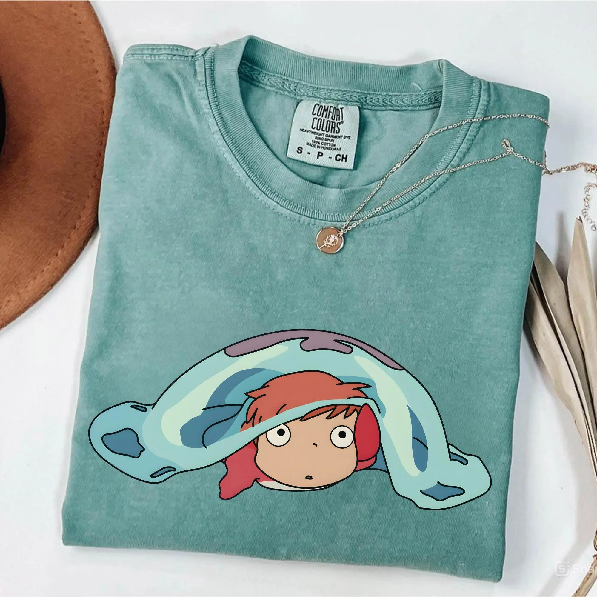 Comfort Colors Cute Ponyo Studio Ghibli Shirt, Ponyo Anime Shirt 