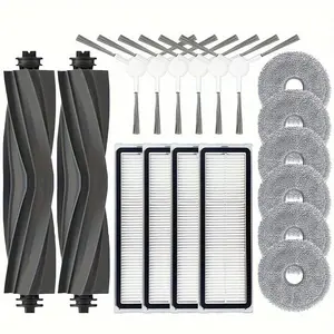 1 Set Dreame L10 Series Robot Vacuum Accessory Kit - Compatible with Prime/L10s Pro/L10 Pro, Includes 2 HEPA Filters, Main Brushes, 6 Mop Cloths Plastic & Cloth Floor Attachment