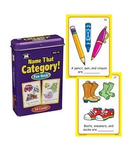 Name That Category! Fun Deck – 56 Speech Therapy & Language Activity Cards for Kids, Categorization, Describing & Critical Thinking Skills, Vocabulary Building, Open-Ended Learning Game, SLP/OT Classroom Tool with Storage Tin