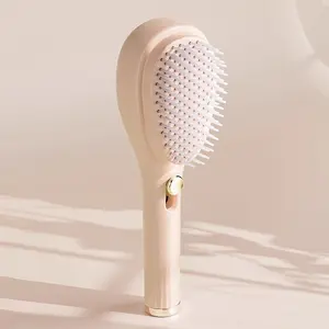 Retractable Scalp Cleansing Massage Comb Upgraded Home Use Portable Press Type Volumizing Hair Tool Retractable Design Compact Storage Press Type Massage Nubs Clean Scalp Rounded Teeth Gentle on Scalp Massage and Volumize in One