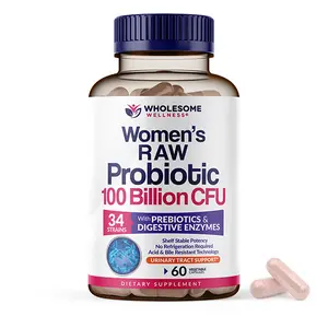Dr. Formulated Raw Probiotics for Women 100 Billion CFUs with Prebiotics, Digestive Enzymes, Approved Women's Probiotic for Adults, Shelf Stable Probiotic Supplement Capsules